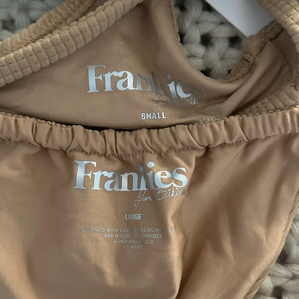 Frankie's Bikinis Cole Top + Sting Bottom NWT Brownie | Size S/L Bikini Set